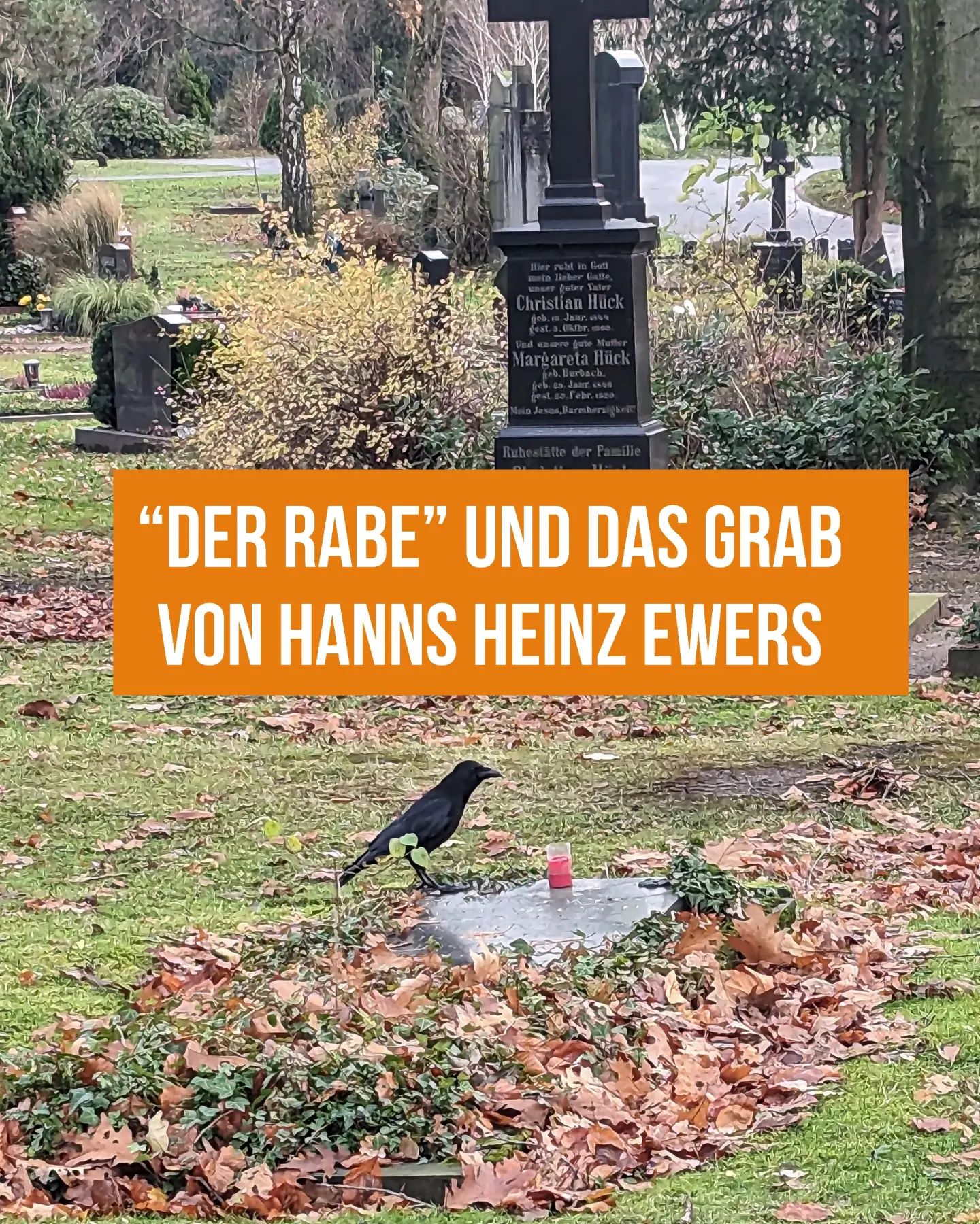 Das Gran von Hanns Heinz Ewers auf dem Nordfriedhof Düsseldorf